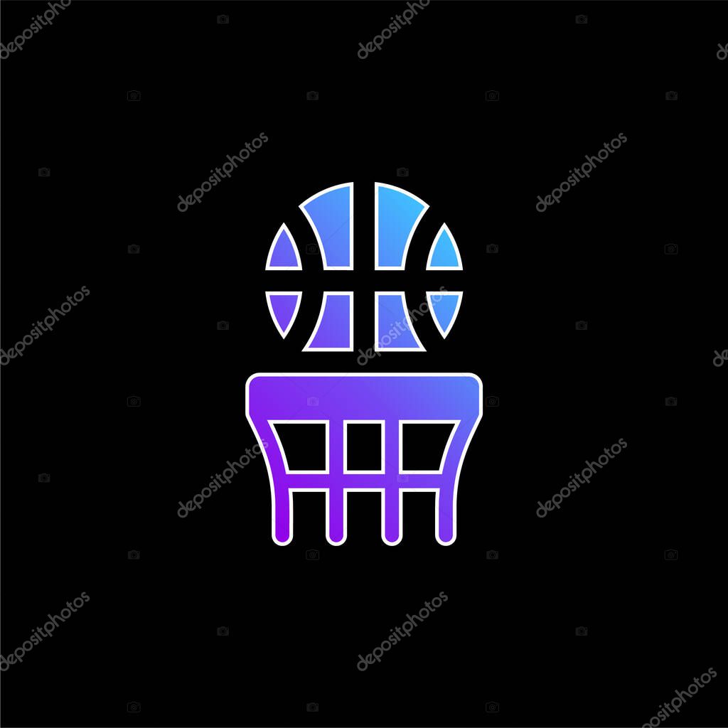 Basketball blue gradient vector icon