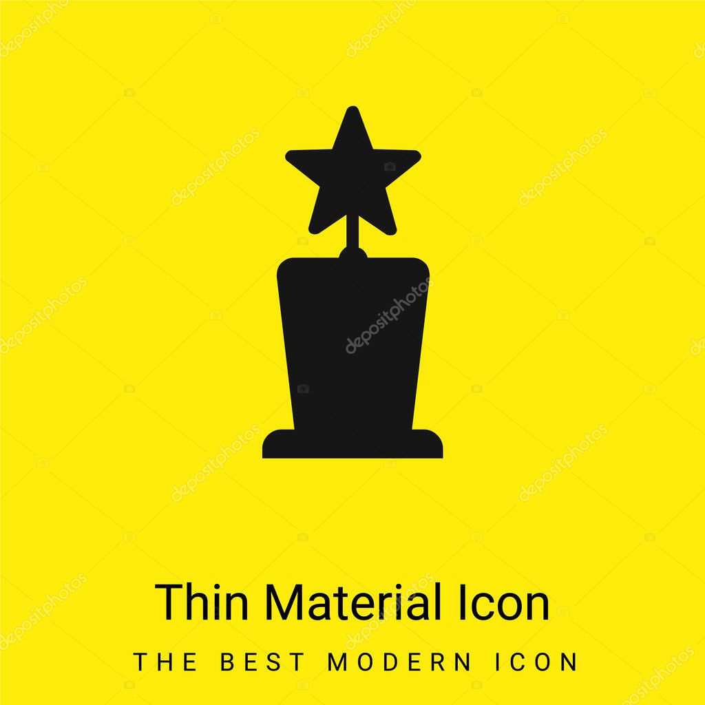 Award Star Trophy Shape minimal bright yellow material icon