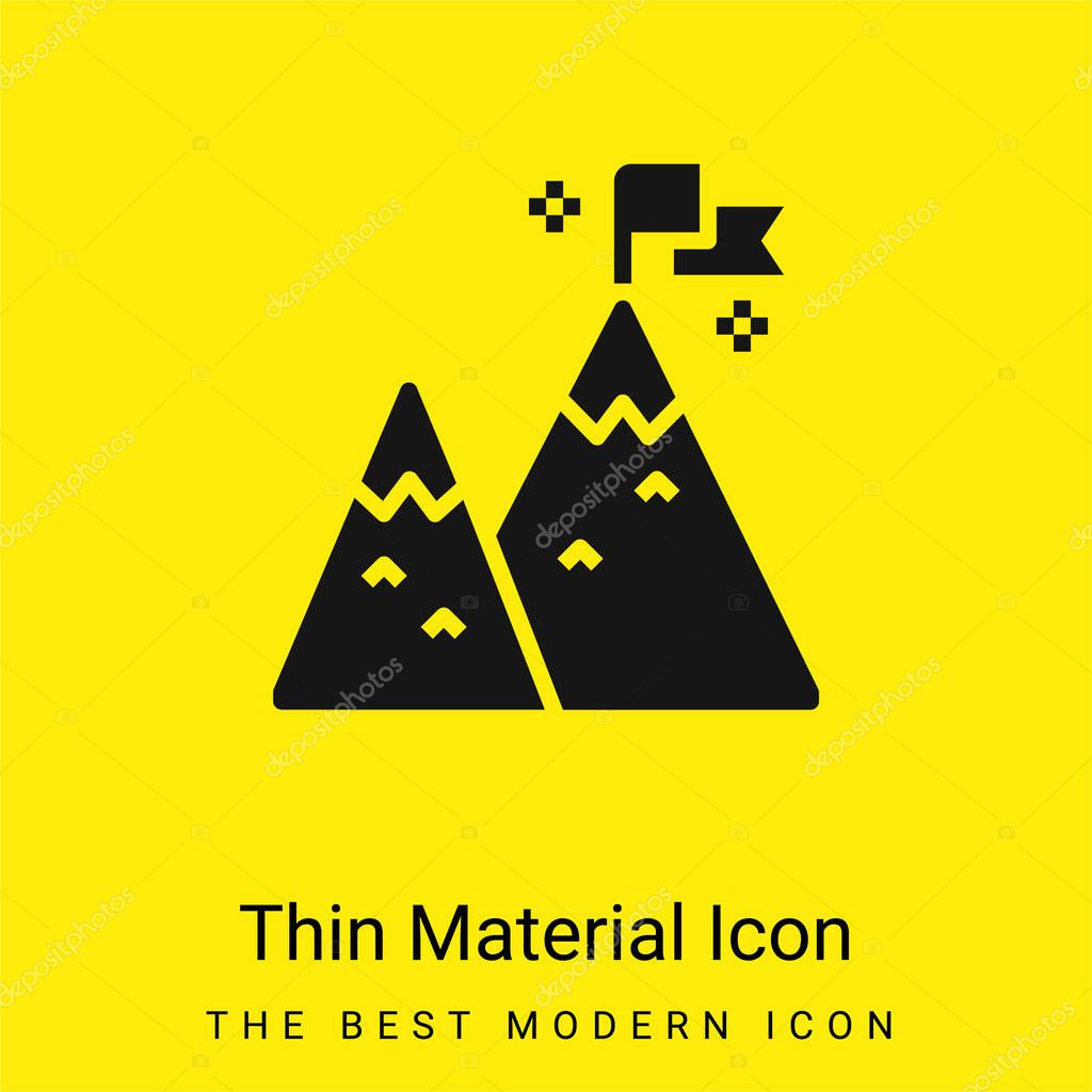Achievement minimal bright yellow material icon
