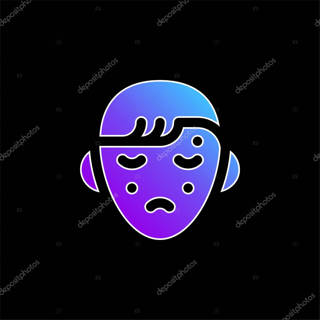 Acne blue gradient vector icon