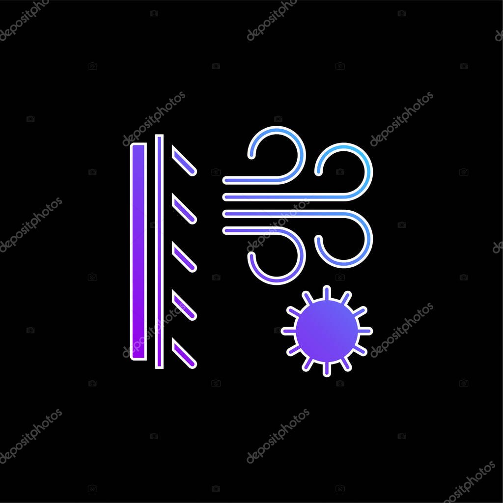 Air Conditioner blue gradient vector icon