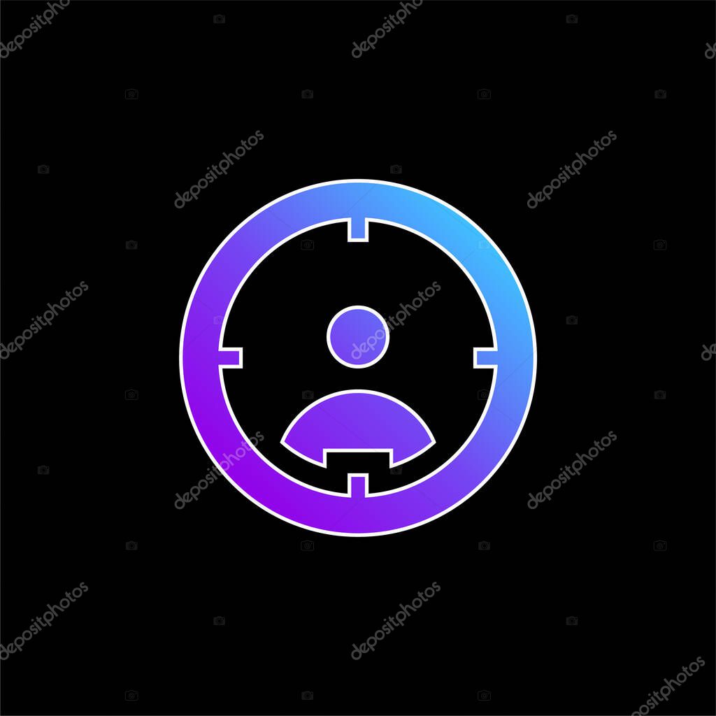 Aim blue gradient vector icon