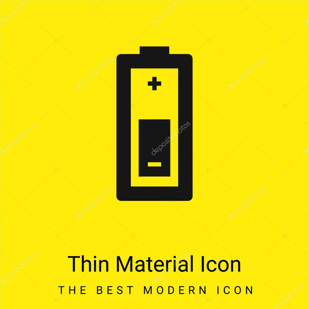 Battery minimal bright yellow material icon