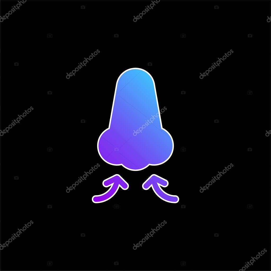 Breath blue gradient vector icon