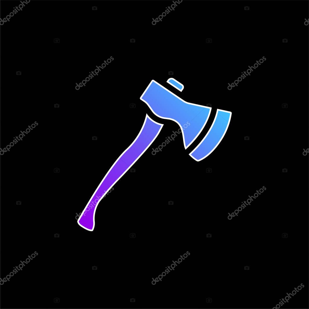 Axe blue gradient vector icon
