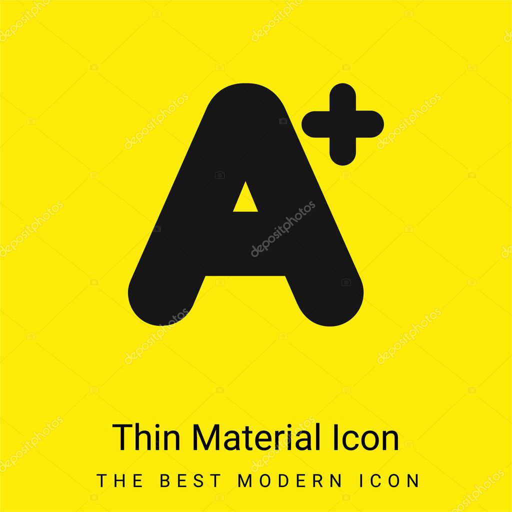 A+ Mark minimal bright yellow material icon