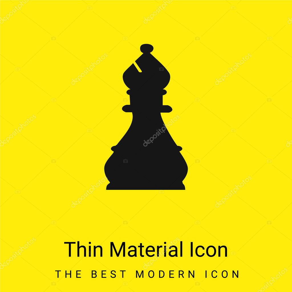 Bishop Chess Piece minimal bright yellow material icon