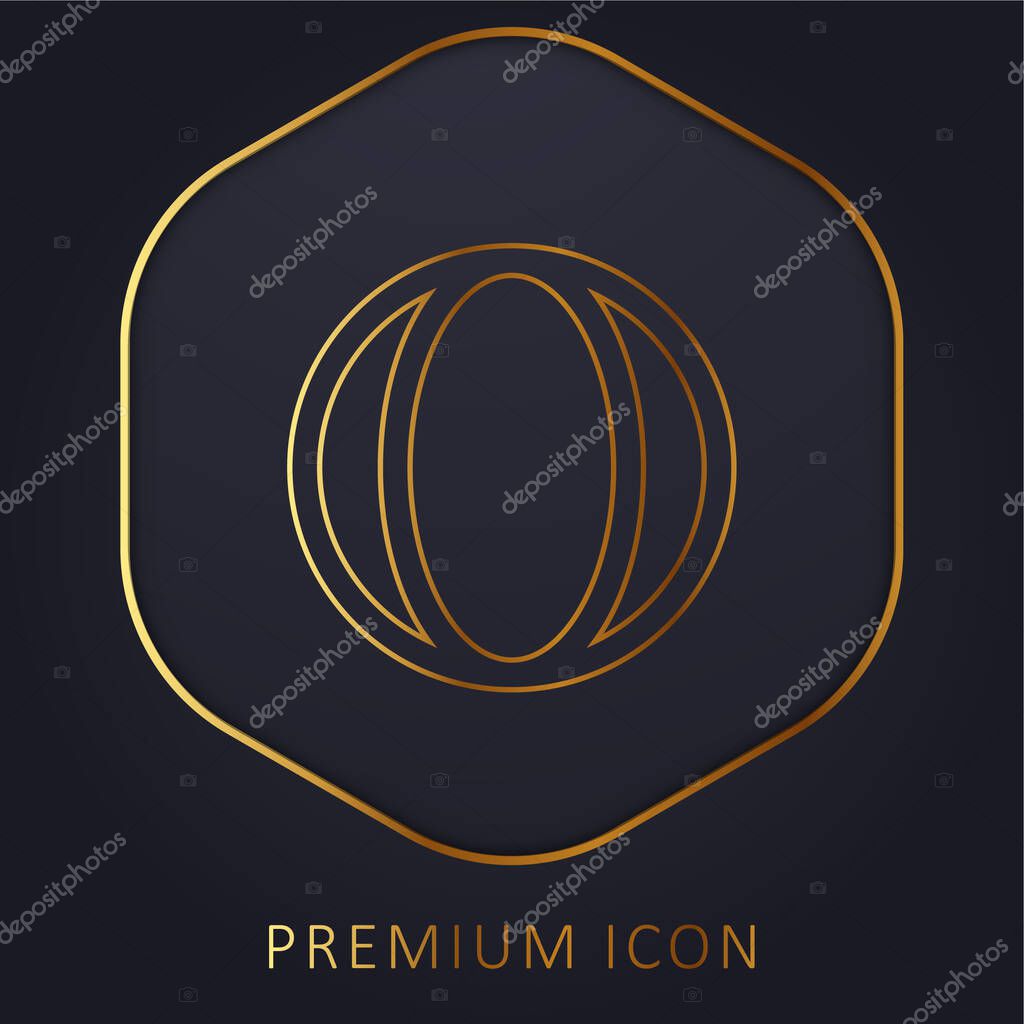 Baby Ball Toy golden line premium logo or icon