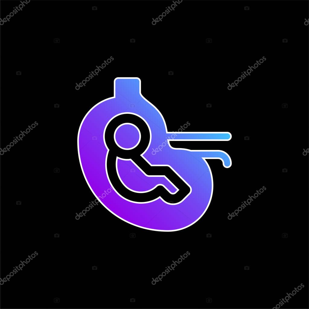 Baby blue gradient vector icon