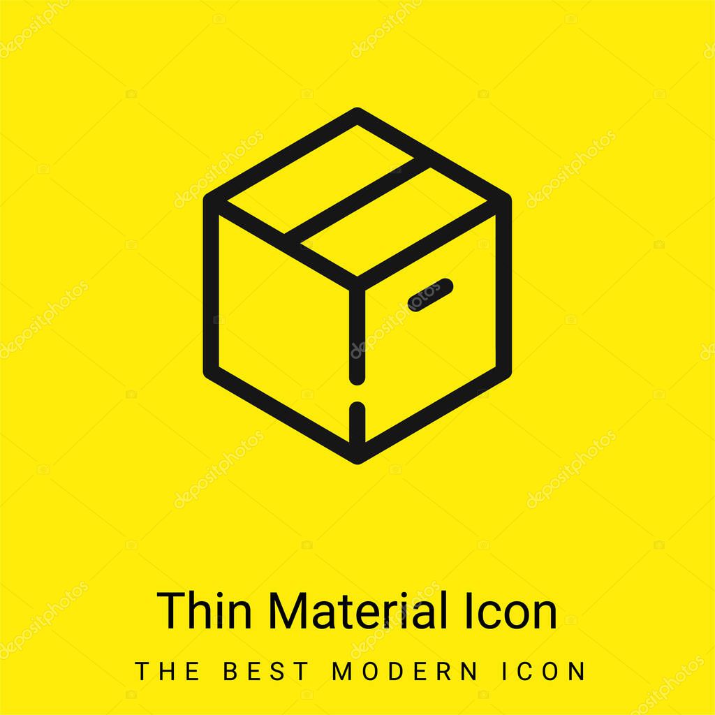 Big Box minimal bright yellow material icon