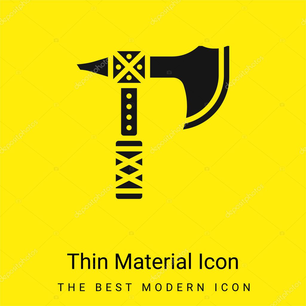 Axe minimal bright yellow material icon