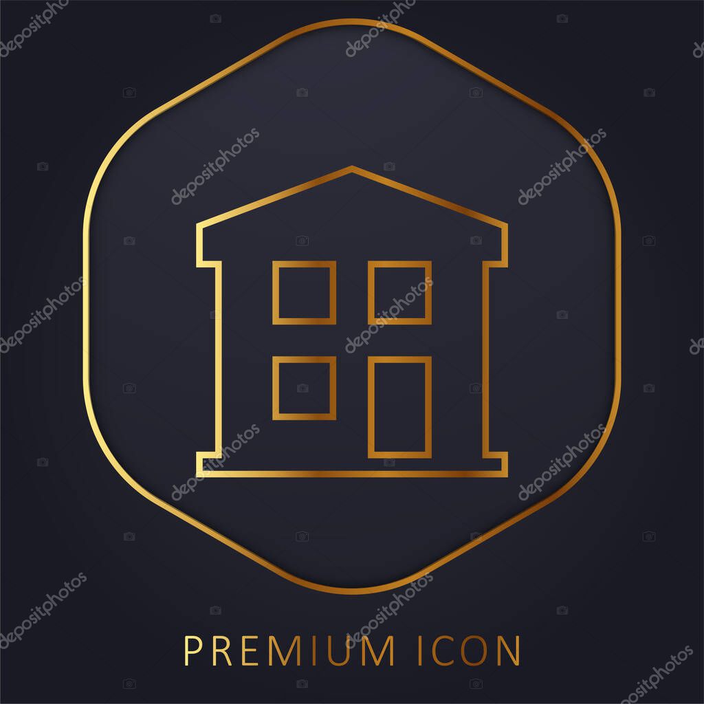 Apartment golden line premium logo or icon