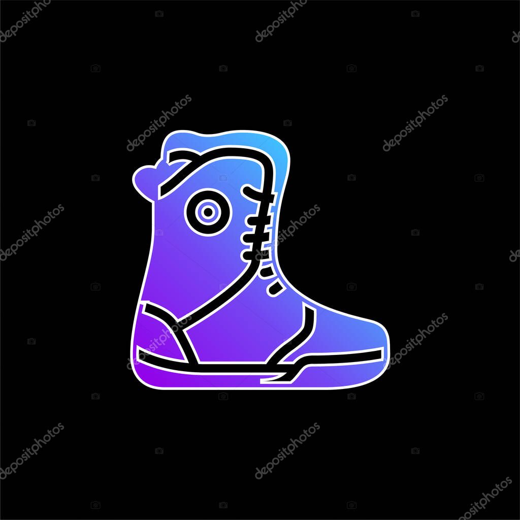 Boot blue gradient vector icon