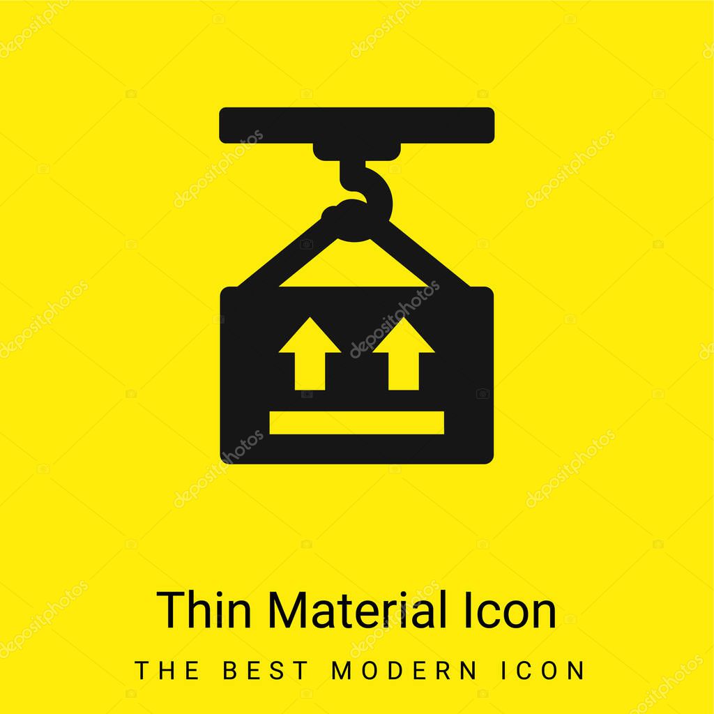 Box minimal bright yellow material icon