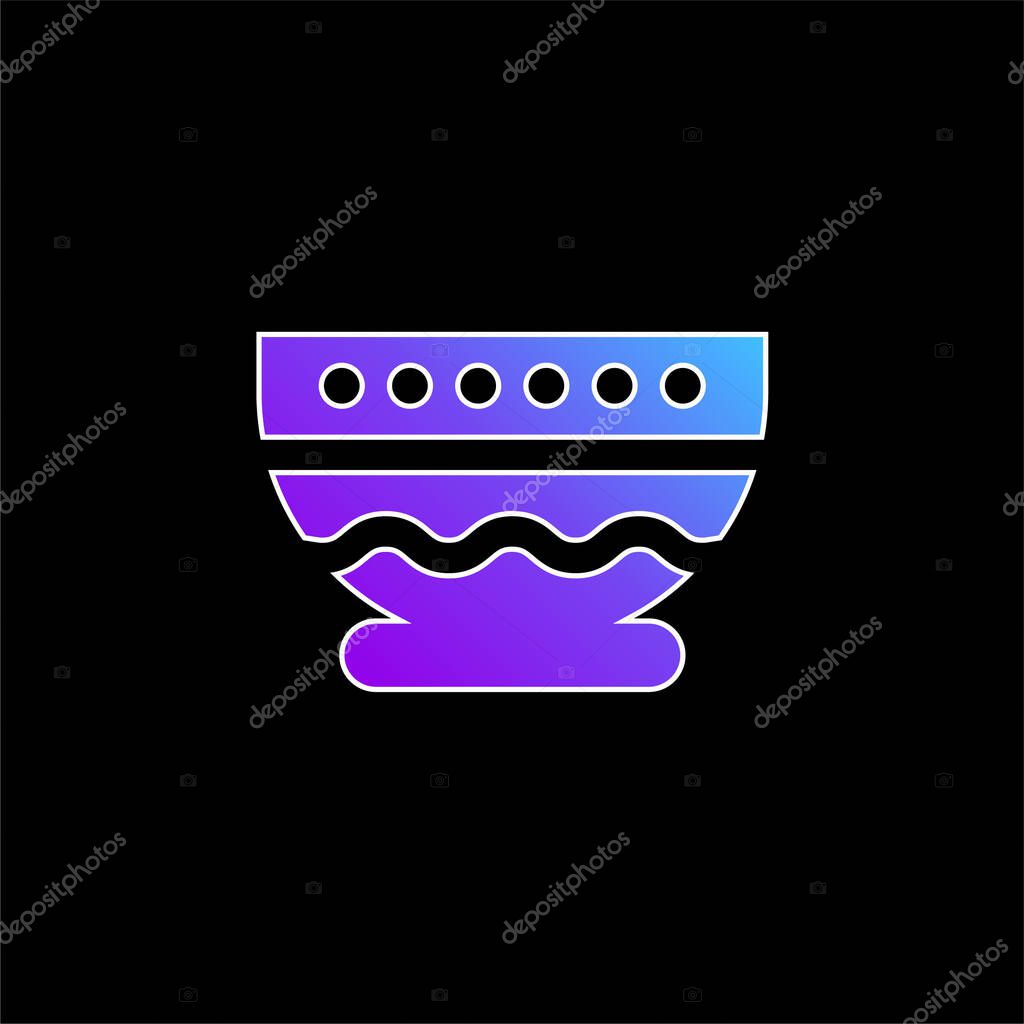 Bowl blue gradient vector icon