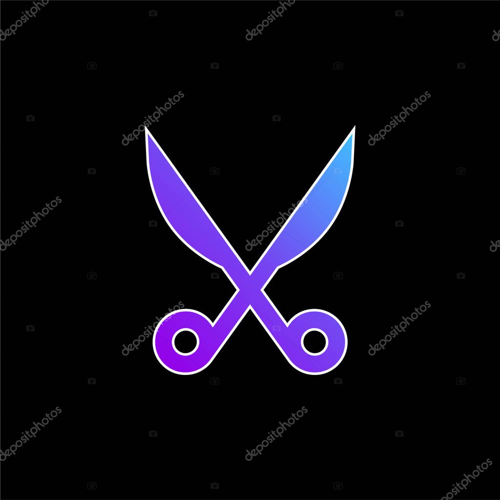 Baber Scissors blue gradient vector icon