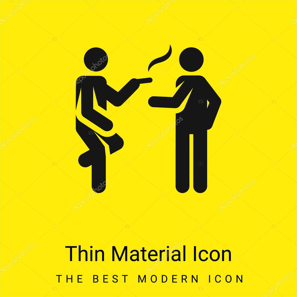 Break minimal bright yellow material icon