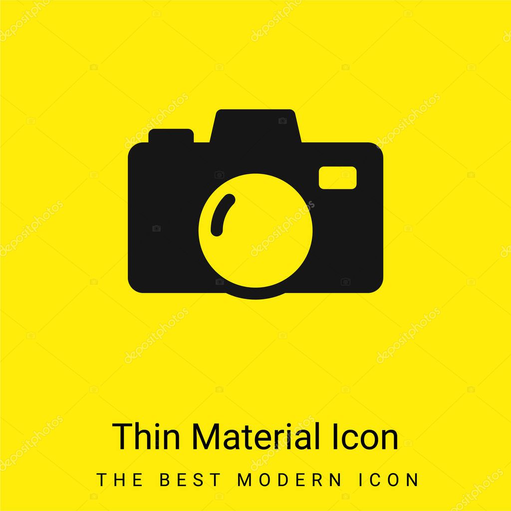 Big Camera minimal bright yellow material icon