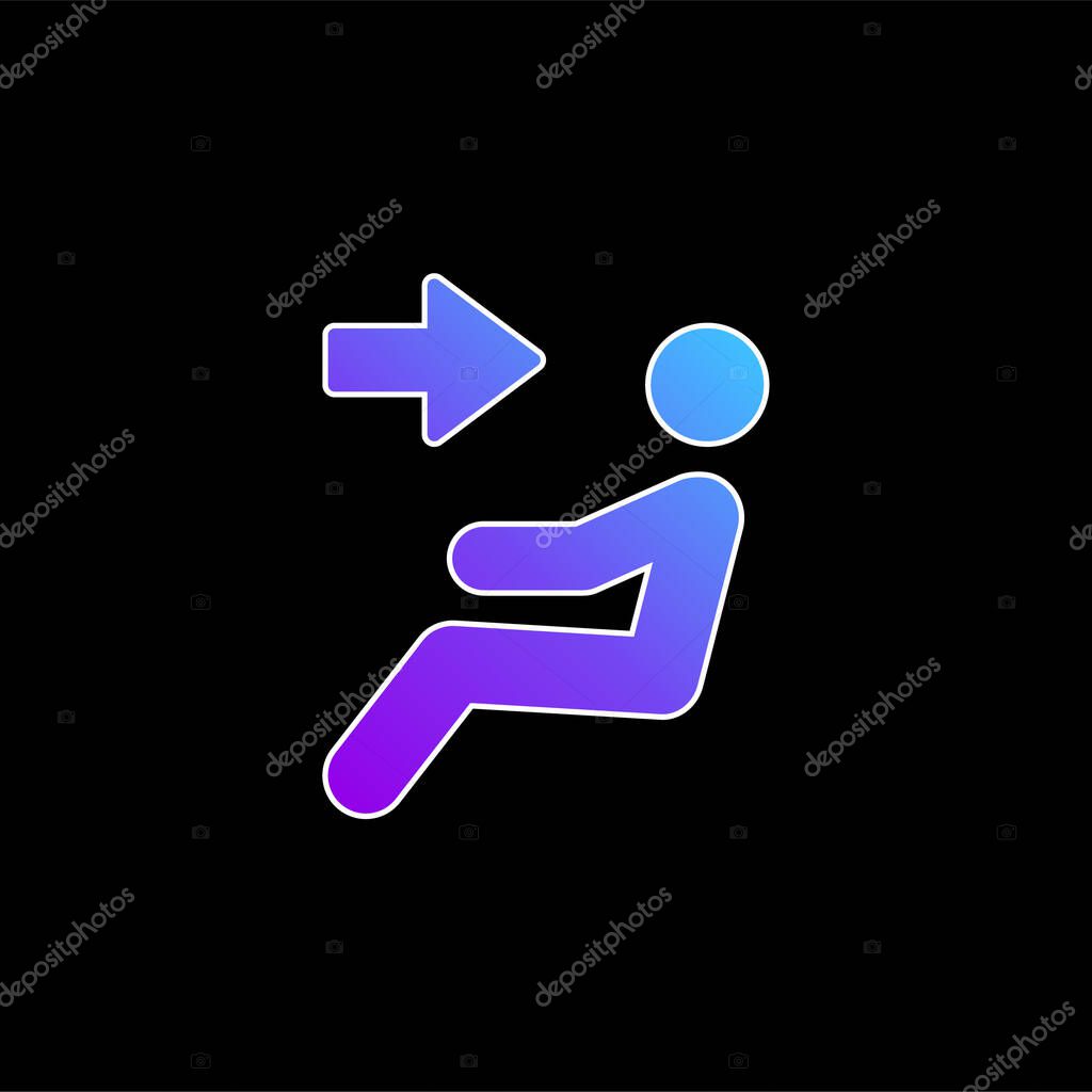 Air Conditioner blue gradient vector icon