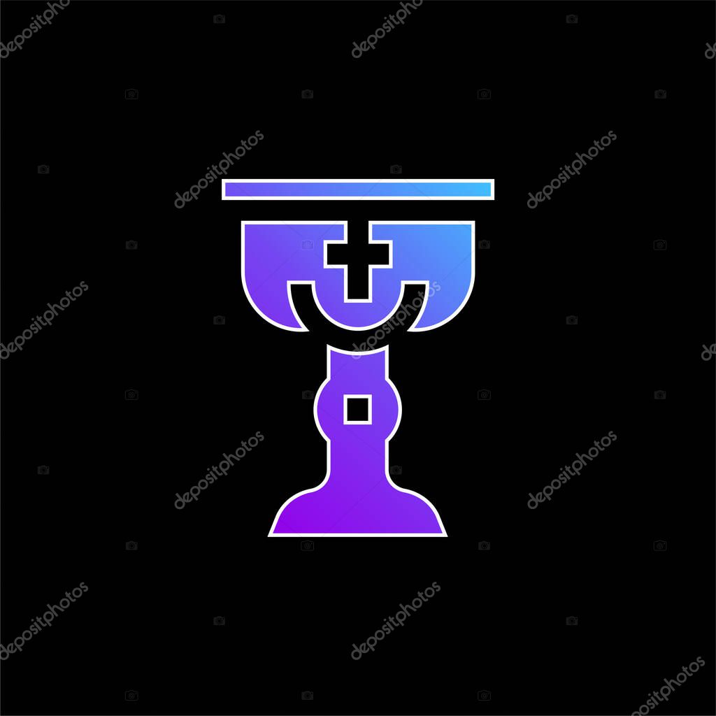 Baptism blue gradient vector icon