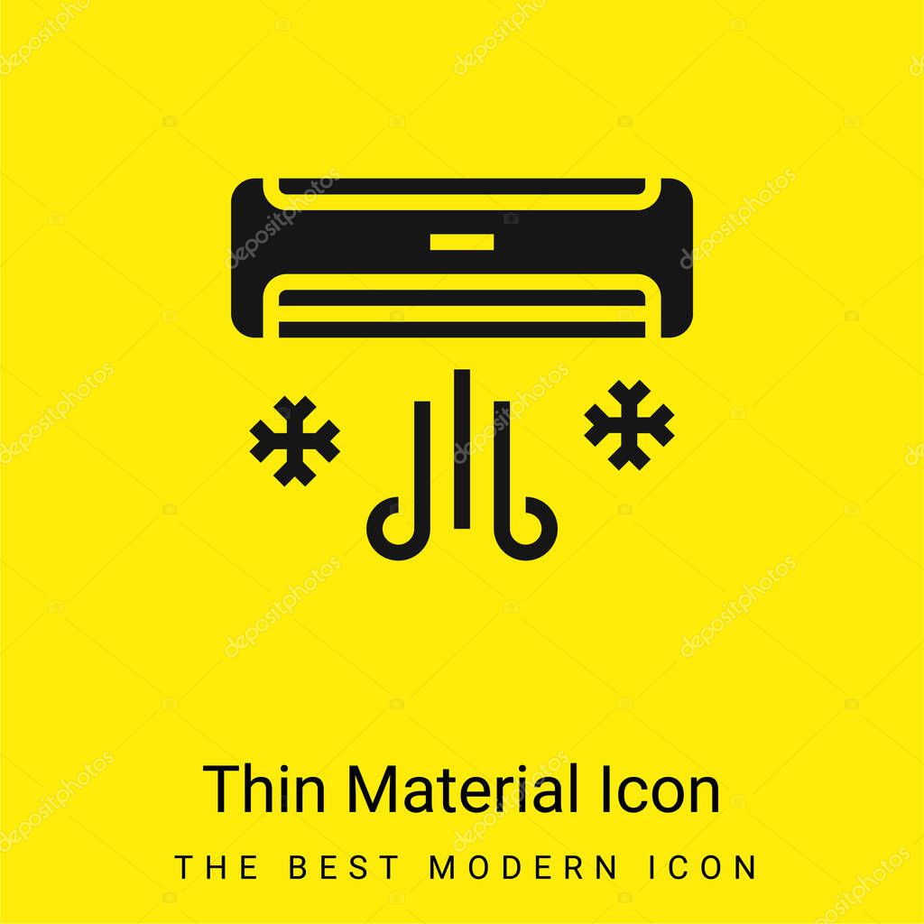 Air Conditioner minimal bright yellow material icon