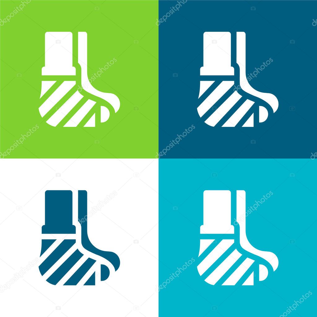 Bandage Flat four color minimal icon set