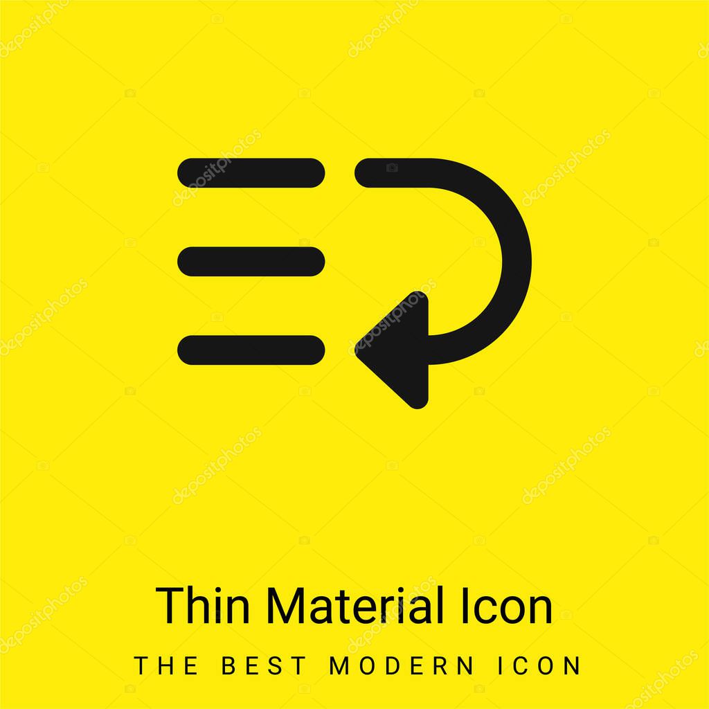 Bottom minimal bright yellow material icon