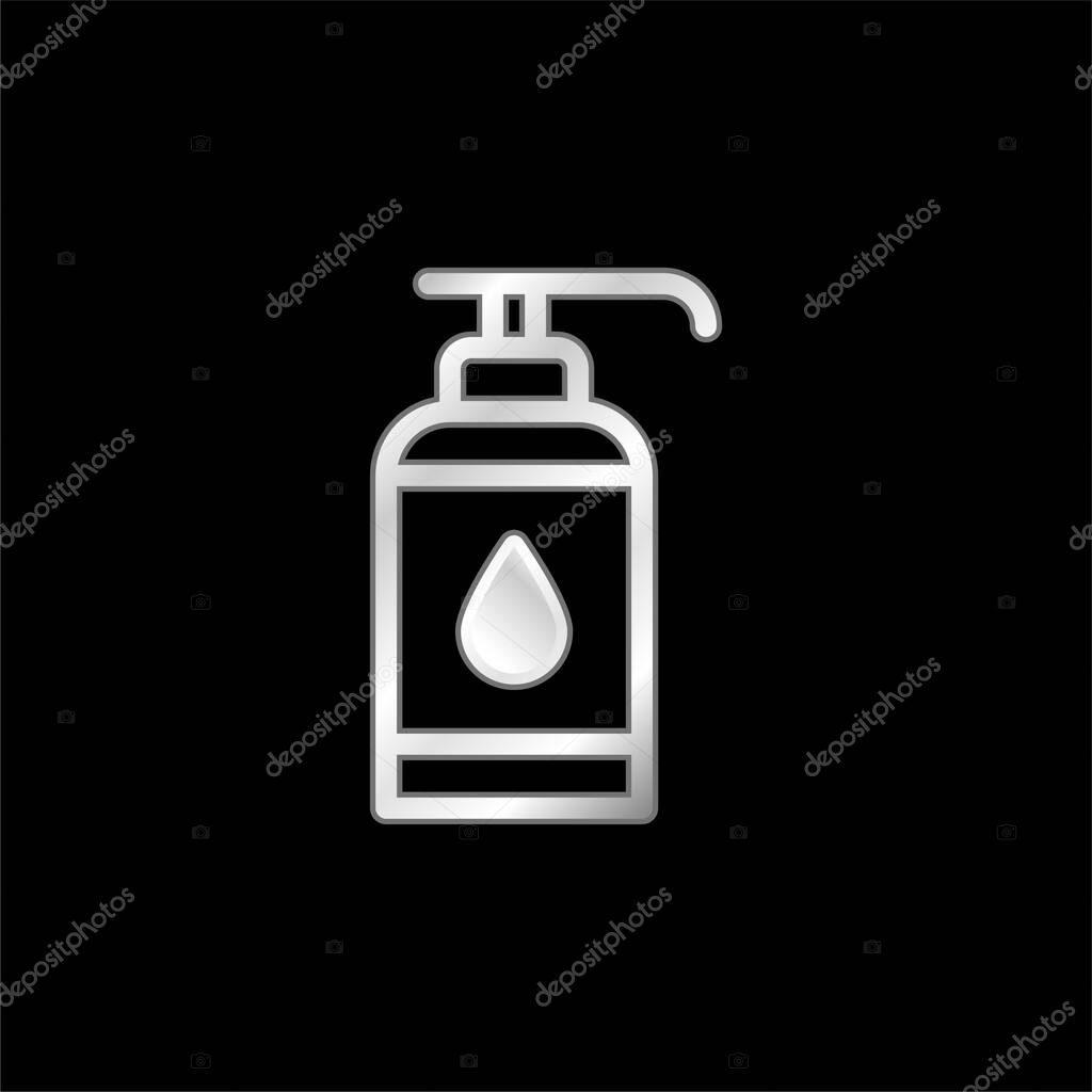 Antiseptic silver plated metallic icon