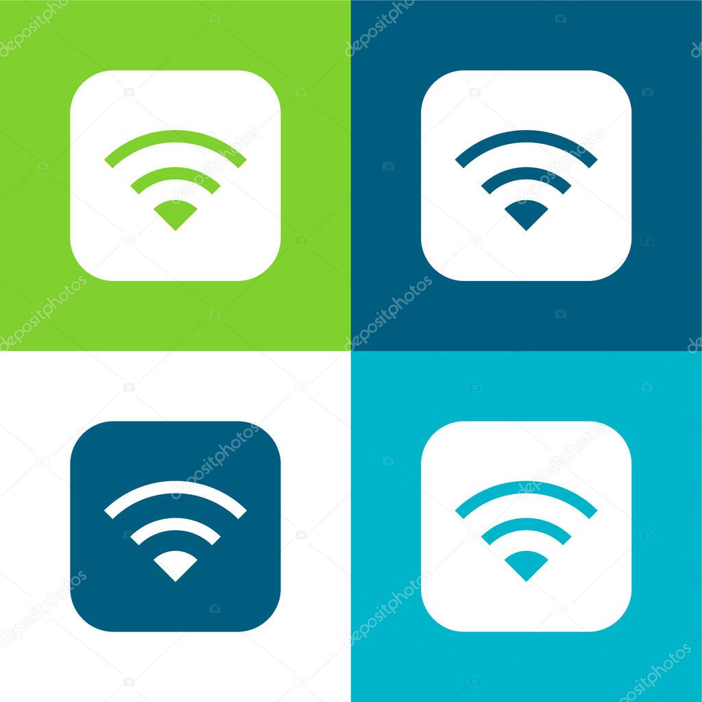 Apple Flat four color minimal icon set