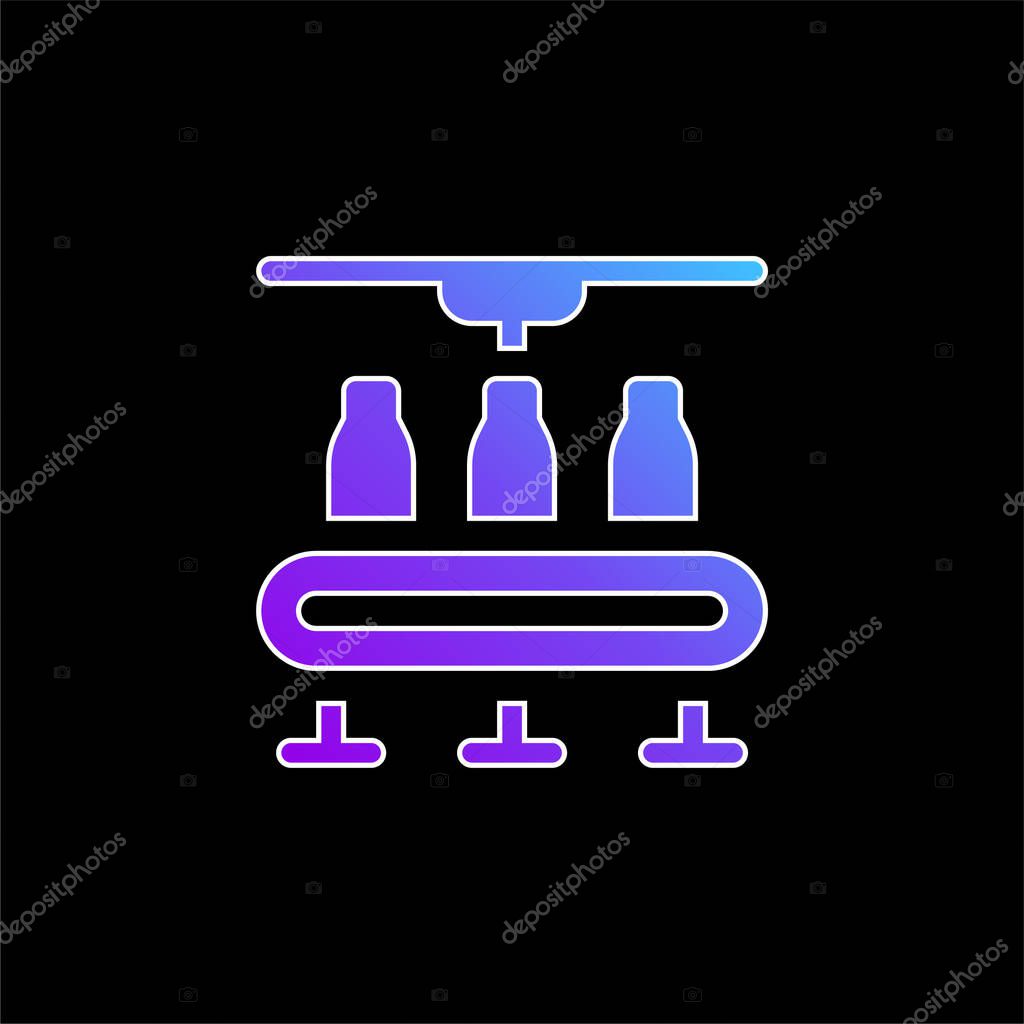 Bottles blue gradient vector icon
