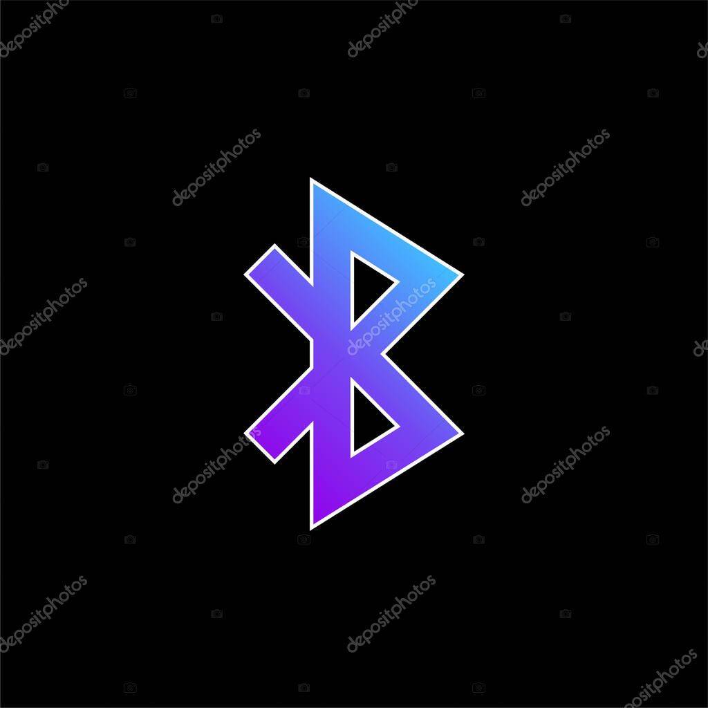 Bluetooth blue gradient vector icon
