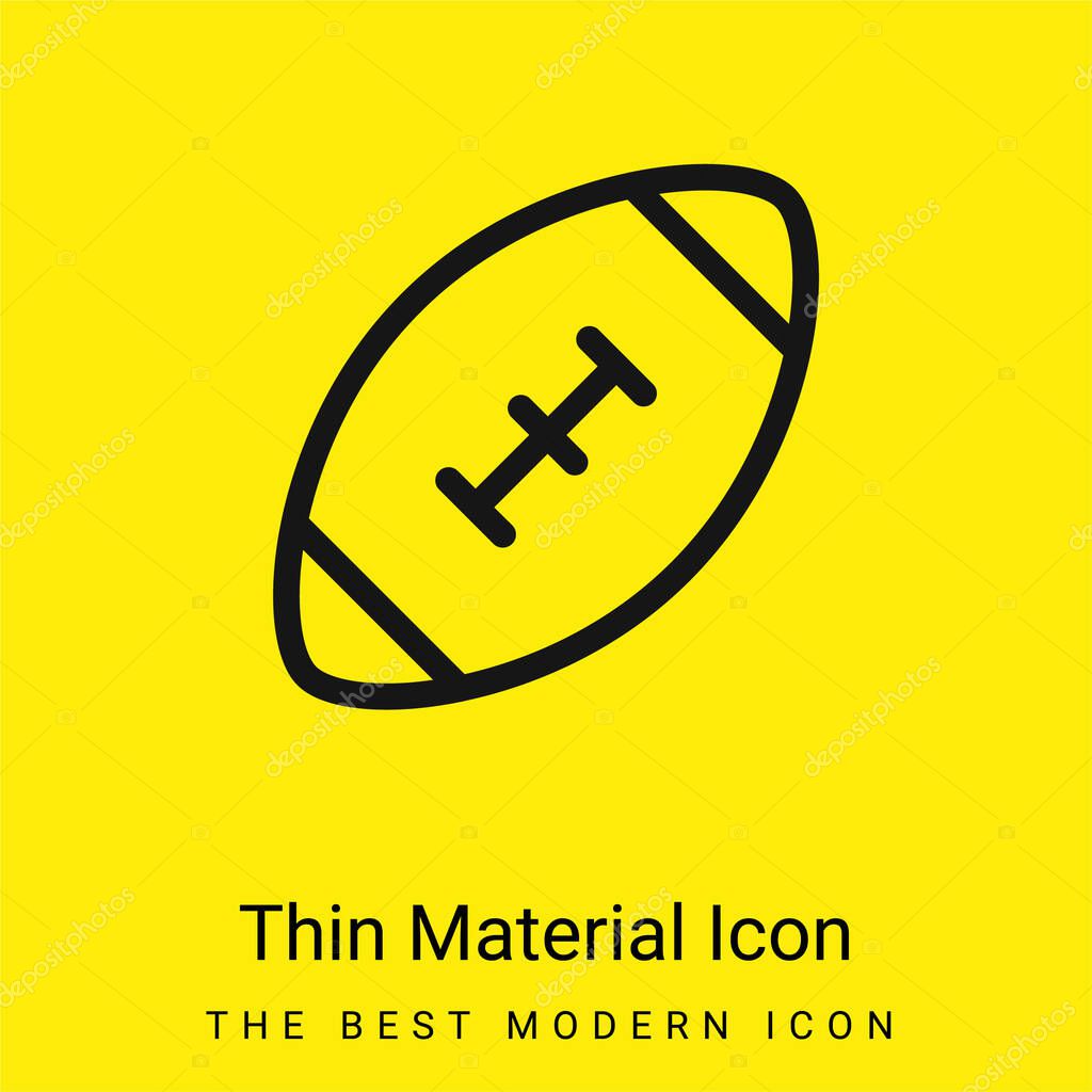American Football Game minimal bright yellow material icon