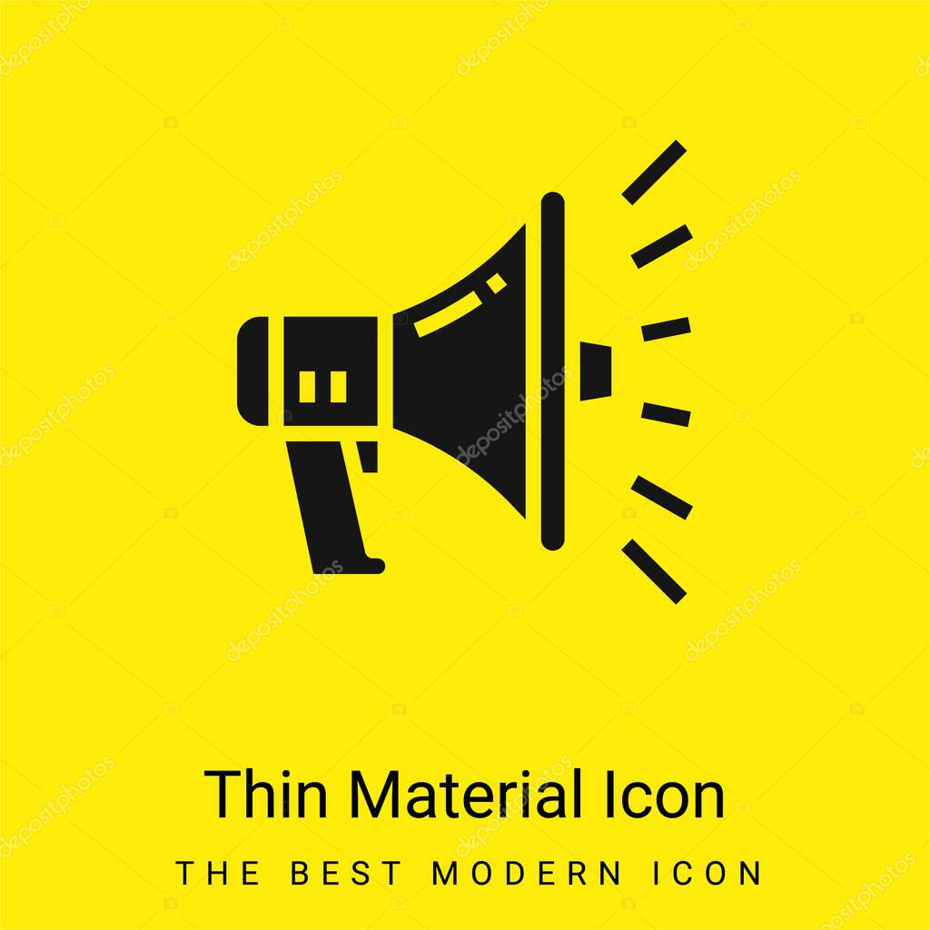 Advertising minimal bright yellow material icon