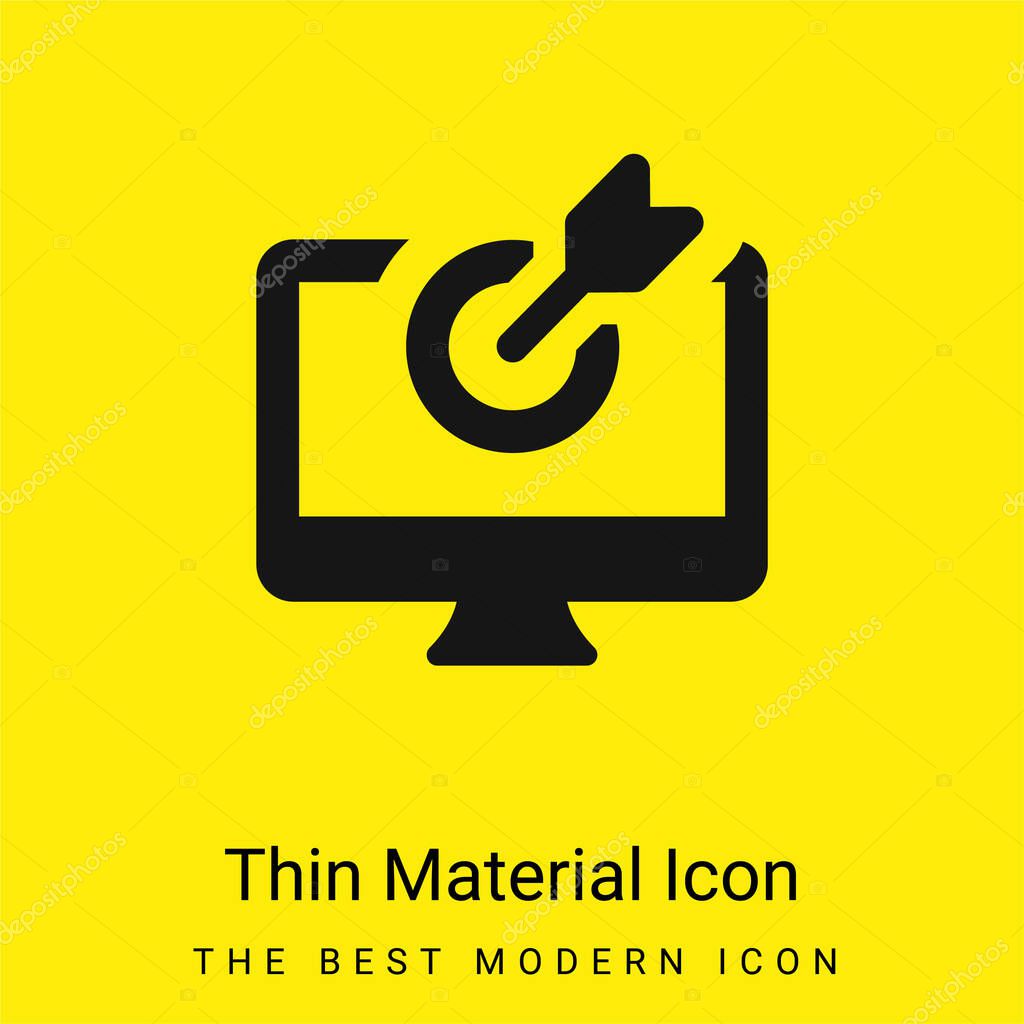 Arrow minimal bright yellow material icon