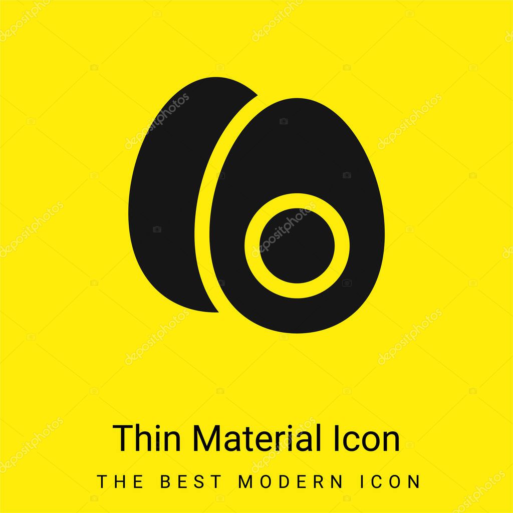 Boiled Egg minimal bright yellow material icon
