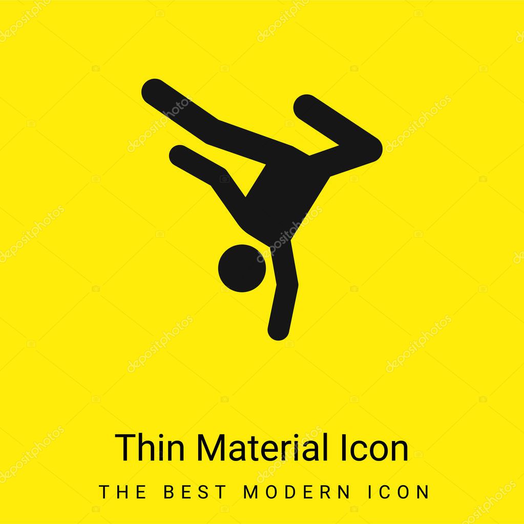 Breakdance minimal bright yellow material icon