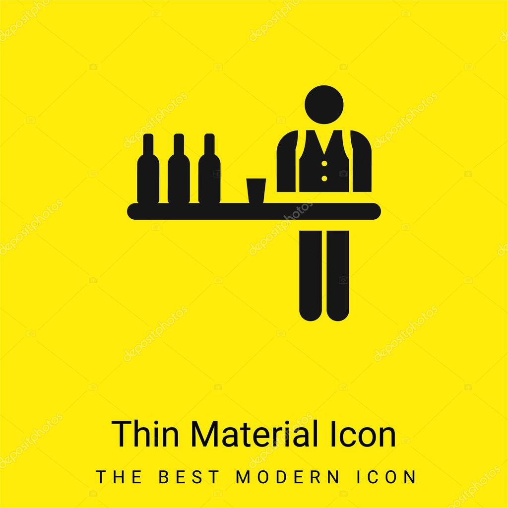 Barman minimal bright yellow material icon