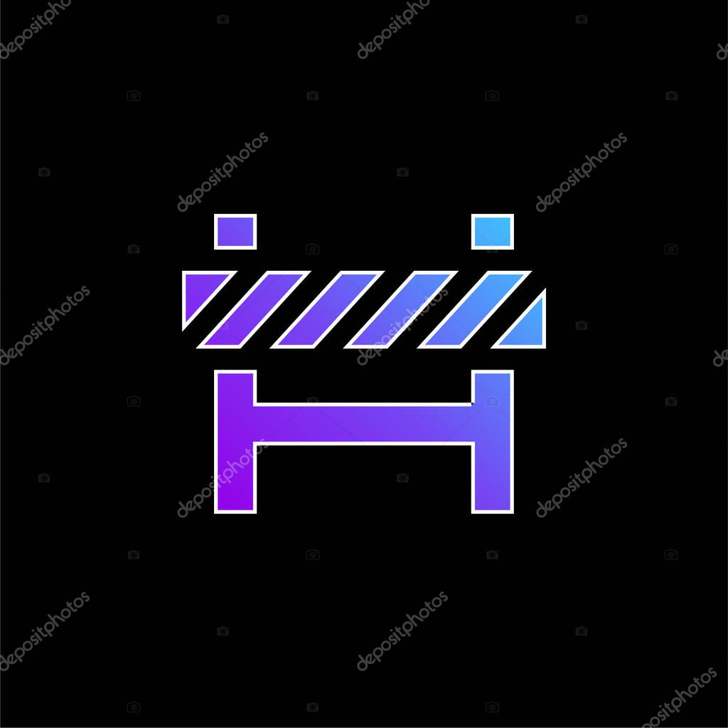 Barrier blue gradient vector icon