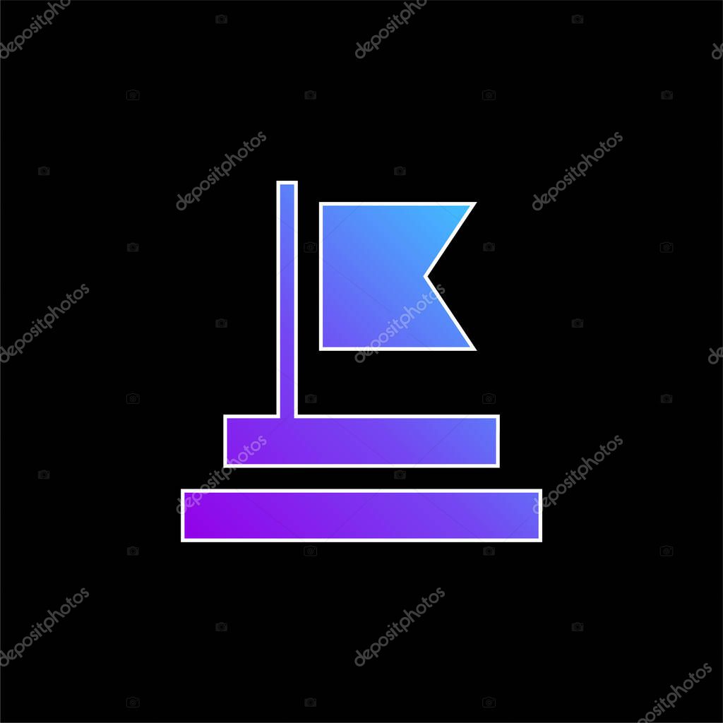 Achievement blue gradient vector icon