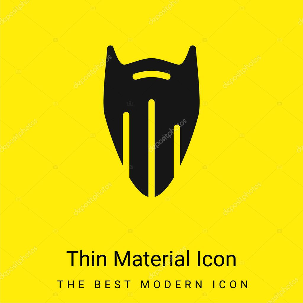Beard minimal bright yellow material icon