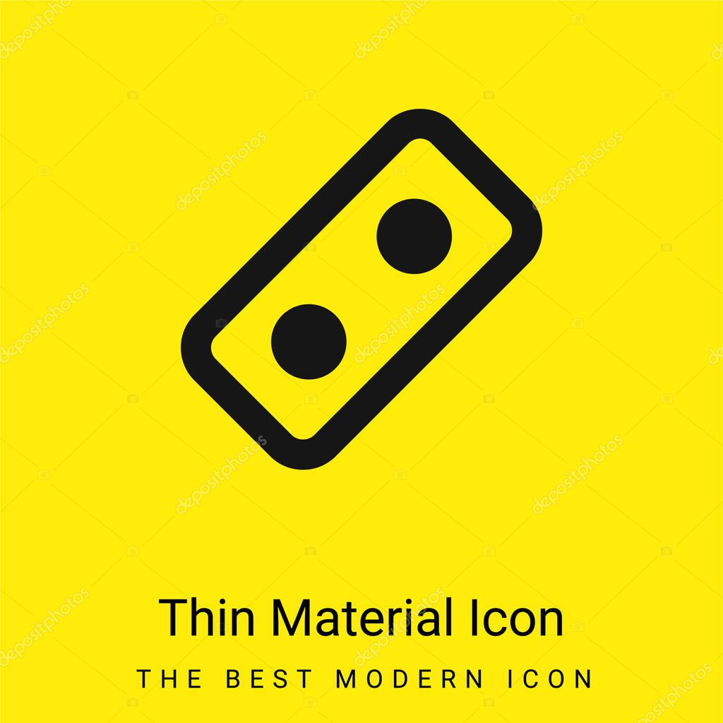 Block minimal bright yellow material icon