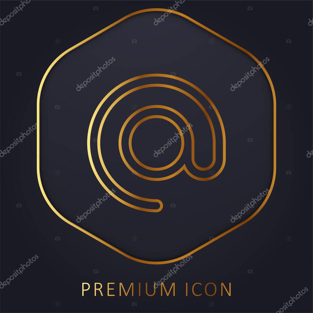At golden line premium logo or icon