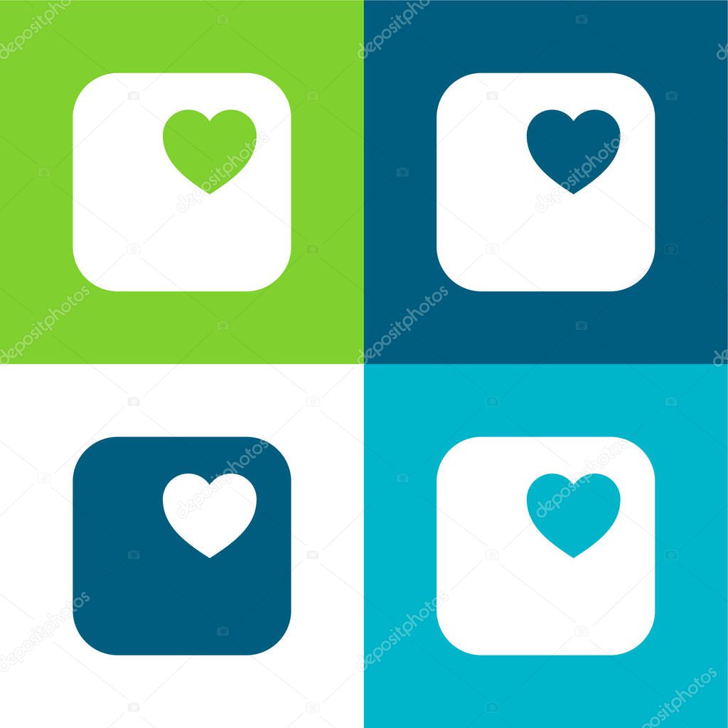 Apple Flat four color minimal icon set