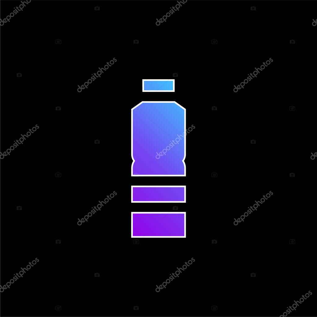 Bottle blue gradient vector icon