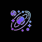 Astronomie modrý gradient ikona