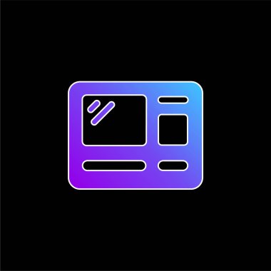 ATM MAchine mavi gradyan vektör simgesi