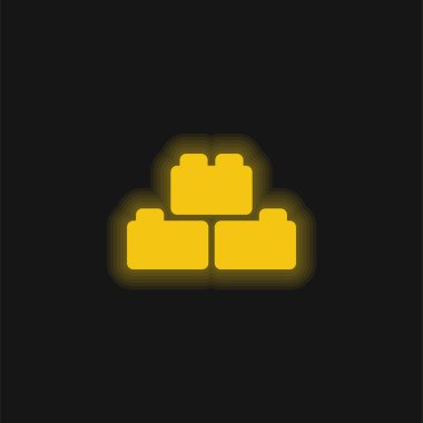 Parlayan sarı neon simgesini engeller