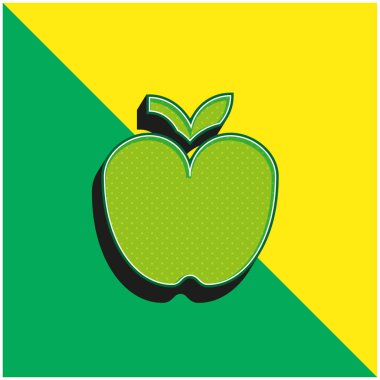 Apple Green ve sarı modern 3d vektör simgesi logosu