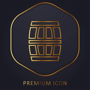 Fıçı altın çizgi prim logosu veya simgesi