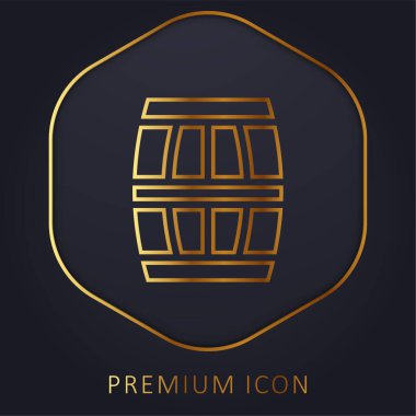 Barrel golden line premium logo or icon clipart